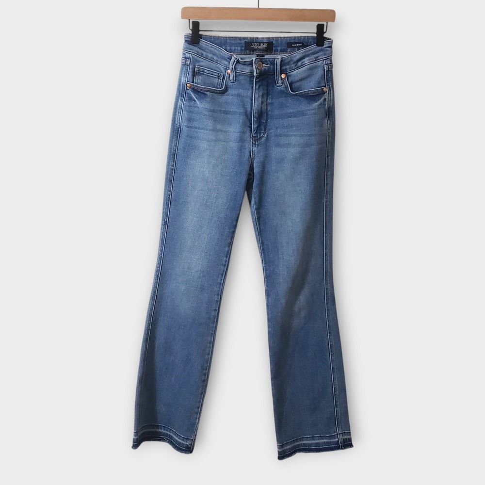 Judy Blue Slim Boot Cut Jeans Medium Wash Released Hem JB88626 Size 5/27 - Picture 1 of 13
